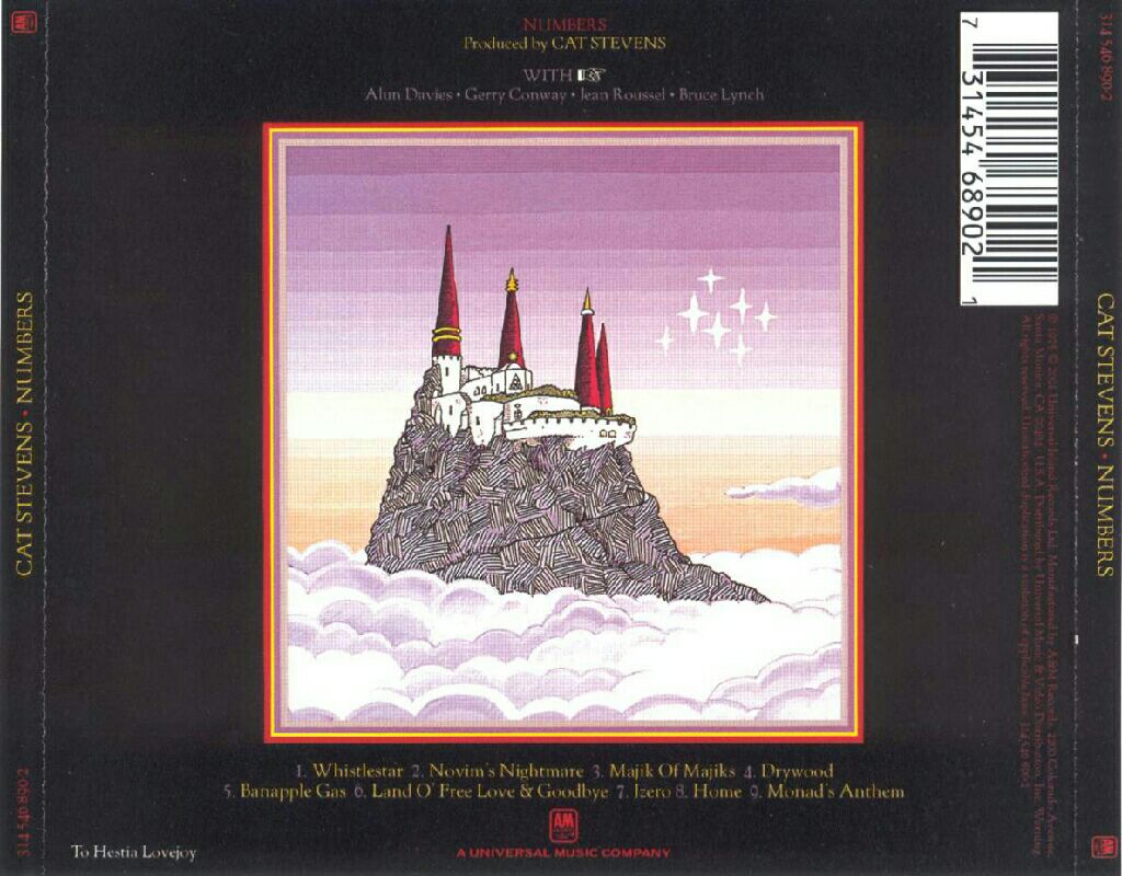 Numbers (Remaster) - Cat Stevens (CD - 33) music collectible [Barcode 731454689021] - Main Image 2