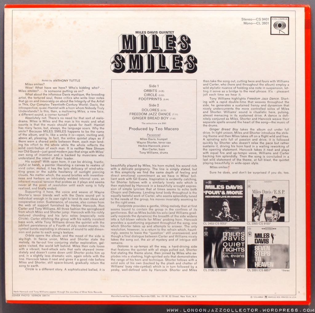 Miles Smiles - Davis, Miles (12” - 42) music collectible - Main Image 2