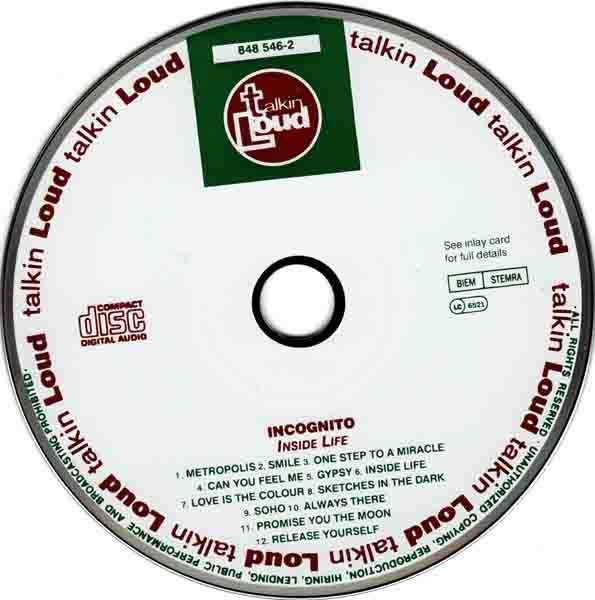 Inside Life - Incognito (CD) music collectible [Barcode 042284854627] - Main Image 4