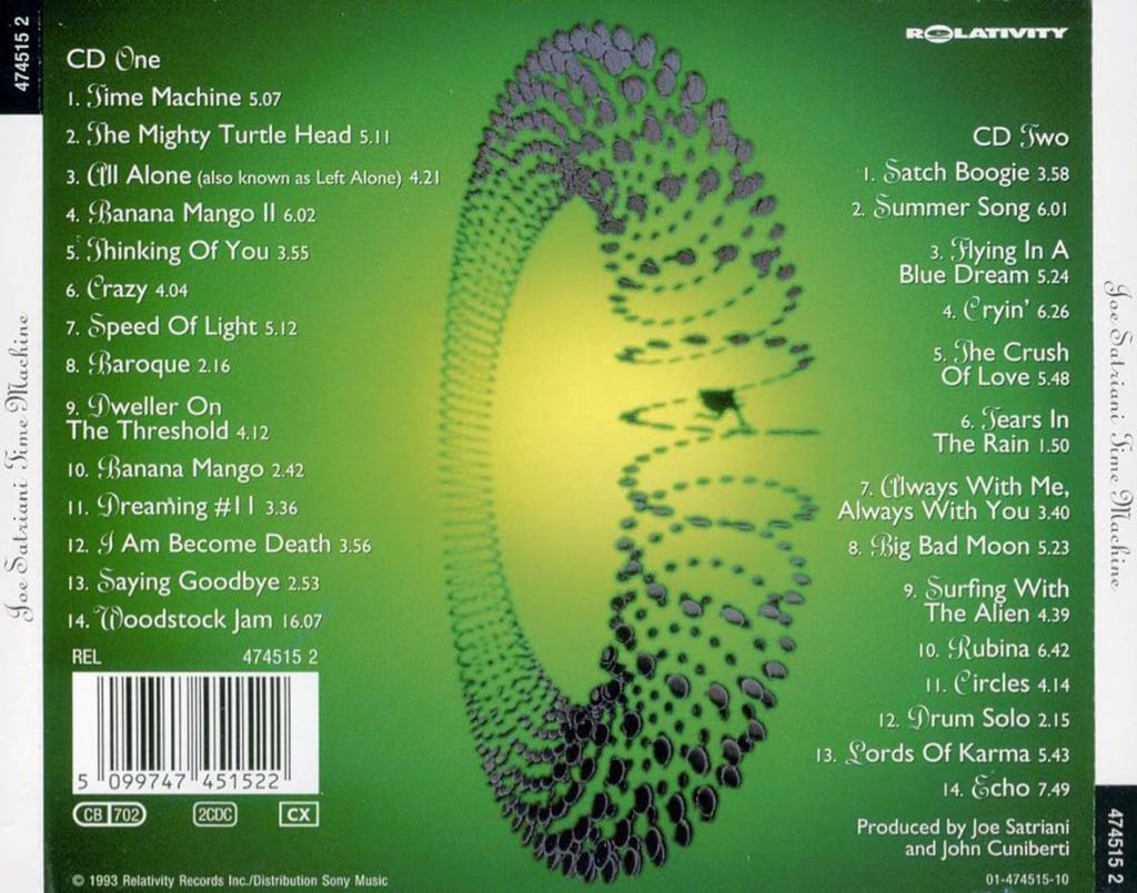Time Machine - Satriani, Joe (CD) music collectible [Barcode 5099747451522] - Main Image 2