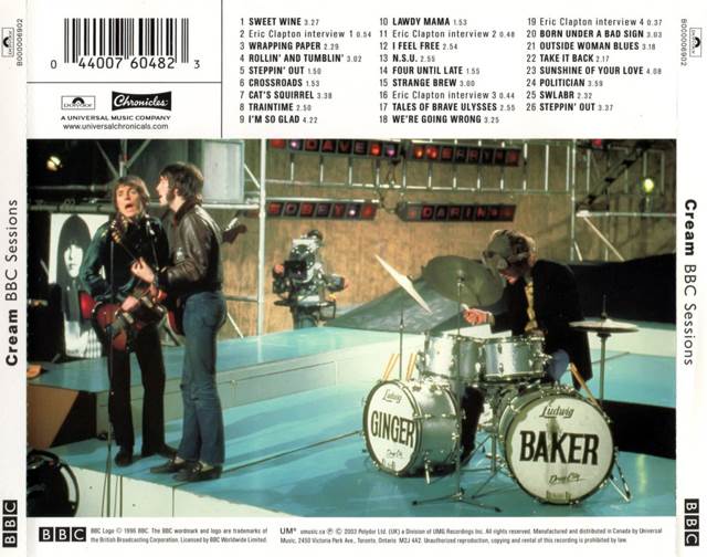 BBC Sessions - Cream (CD - 70) music collectible - Main Image 2