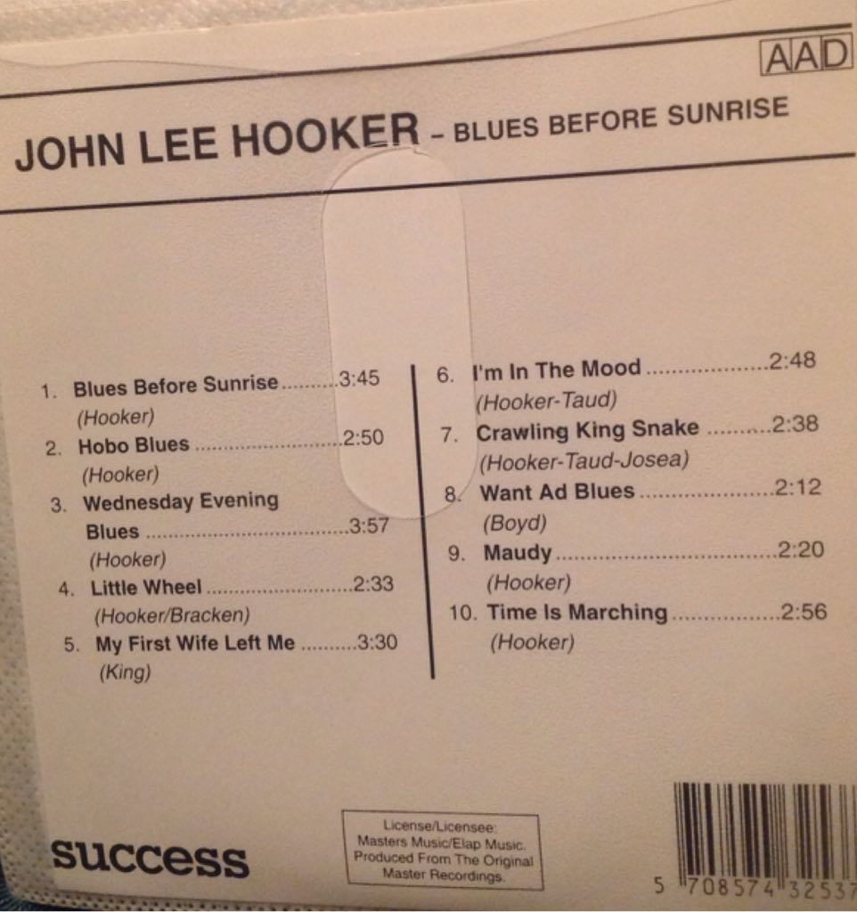 Blues Before Sunrise - John Lee Hooker music collectible - Main Image 2