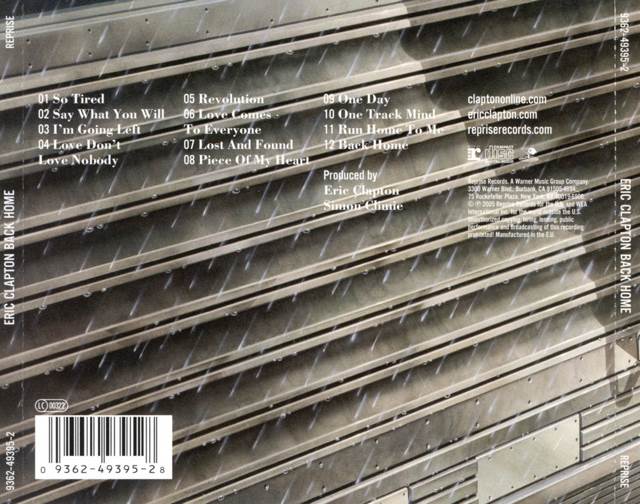 Back home - Eric Clapton (CD - 61) music collectible [Barcode 093624939528] - Main Image 2
