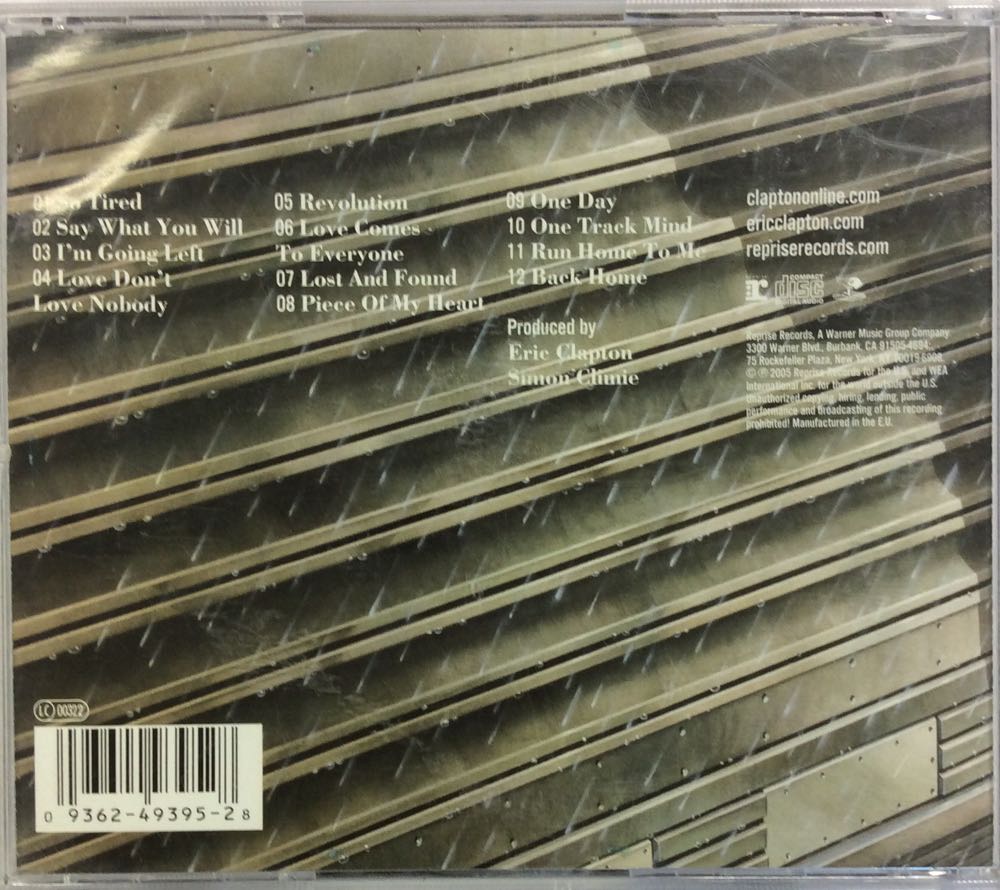 Back home - Eric Clapton (CD - 61) music collectible [Barcode 093624939528] - Main Image 3