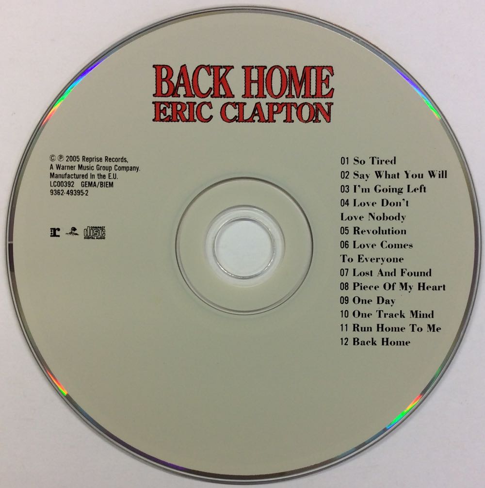 Back home - Eric Clapton (CD - 61) music collectible [Barcode 093624939528] - Main Image 4