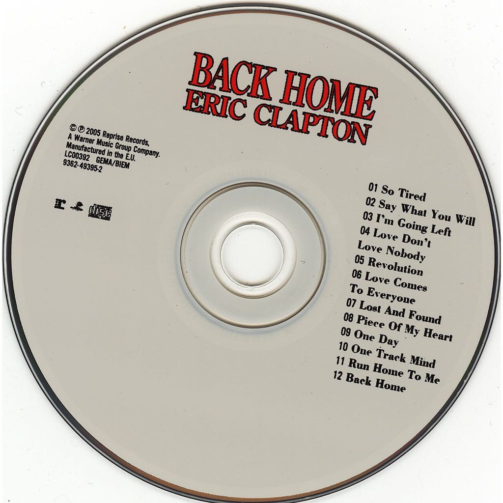 Back Home [DualDisc] - Eric Clapton (DVD-A - 6017) music collectible [Barcode 093624939627] - Main Image 2