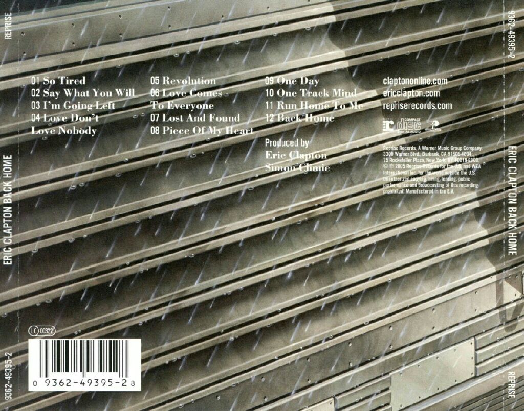 Back Home - Eric Clapton (CD) music collectible - Main Image 2