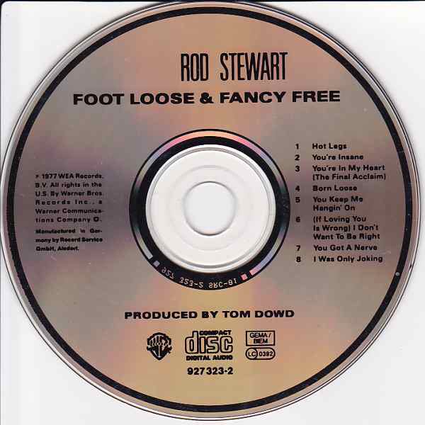 Foot Loose & Fancy Free - Rod Stewart (CD - 44) music collectible [Barcode 075992732321] - Main Image 4