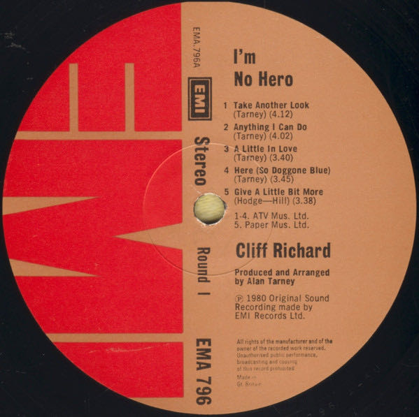 I’m No Hero - Cliff Richard (12” - 40) music collectible - Main Image 3