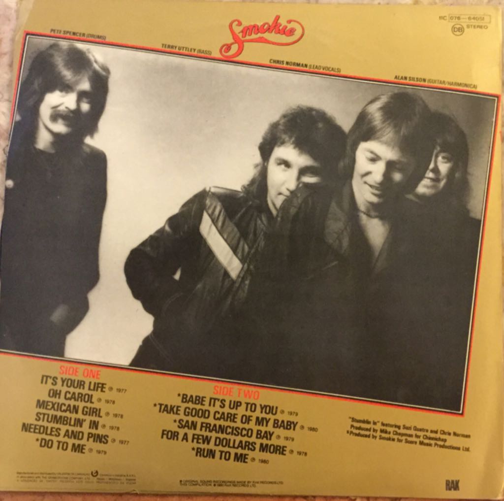 Greatest Hits - Smokie (12”) music collectible - Main Image 2