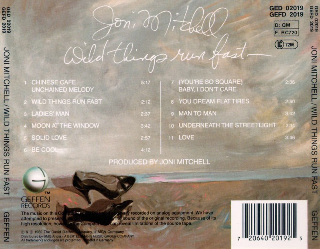 Wild Things Run Fast - Mitchell, Joni (12” - 36) music collectible - Main Image 2