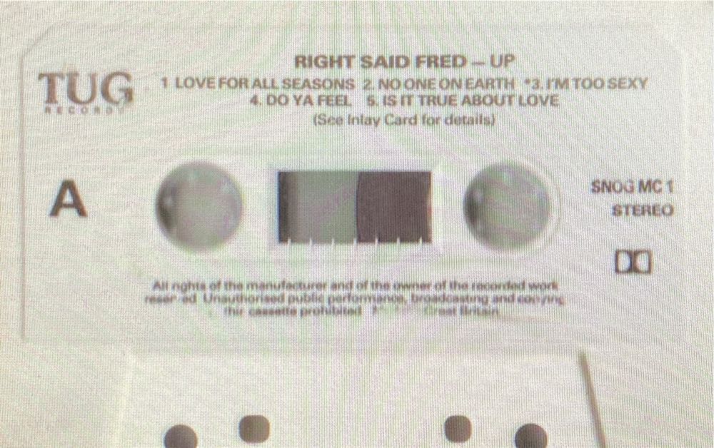 Up - Right Said Fred (Cassette) music collectible [Barcode 5018524034741] - Main Image 3