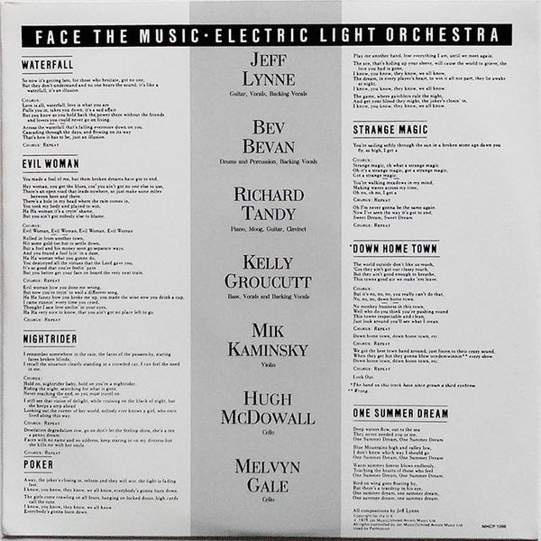 Face The Music - Electric Light Orchestra (12” - 36) music collectible [Barcode 889853123414] - Main Image 3