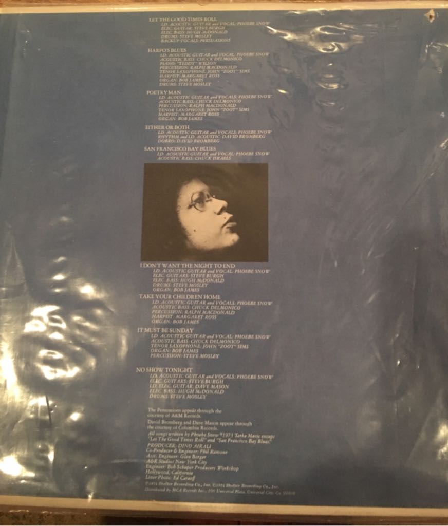 Phoebe Snow - Phoebe Snow (12” - 36) music collectible - Main Image 2