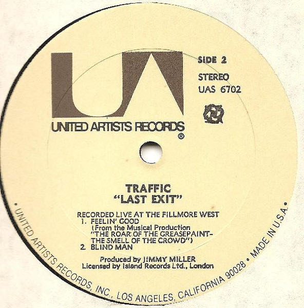 Last Exit - Traffic (12”) music collectible - Main Image 4