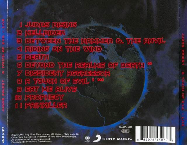 A Touch Of Evil - Live - Judas Priest (CD - 60) music collectible [Barcode 886975526628] - Main Image 2