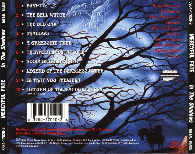 In The Shadows - Mercyful Fate (CD) music collectible [Barcode 039841702026] - Main Image 2