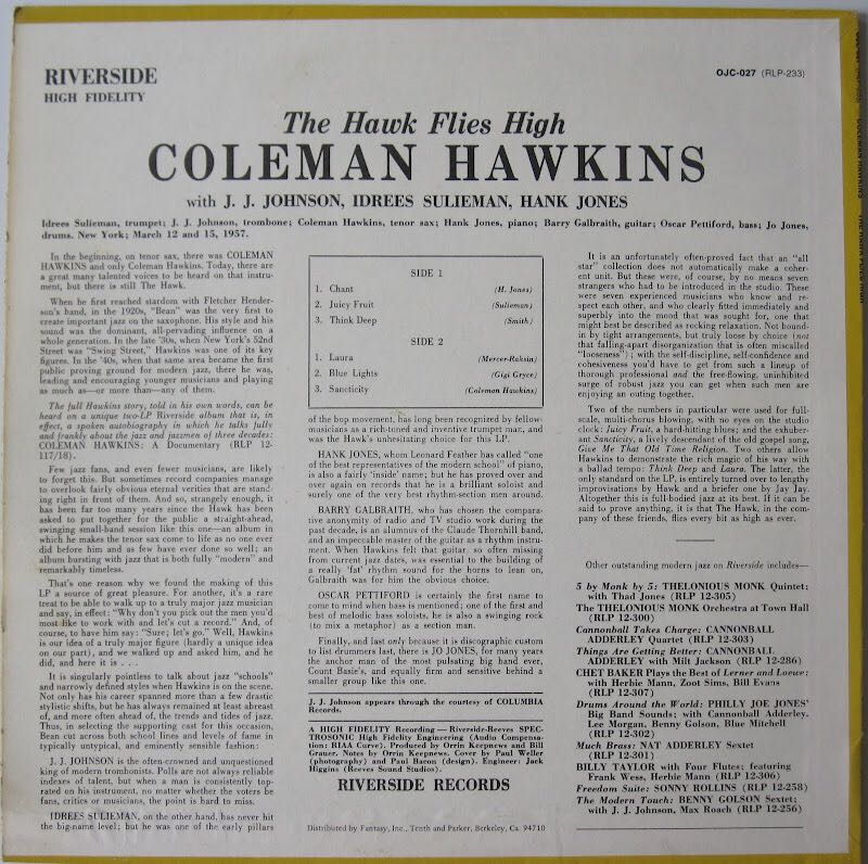 The Hawk Flies High - Coleman Hawkings (12” - 39) music collectible - Main Image 2