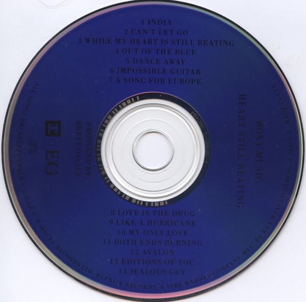 Heart Still Beating LIVE - Roxy Music (CD - 68) music collectible [Barcode 075992640220] - Main Image 4