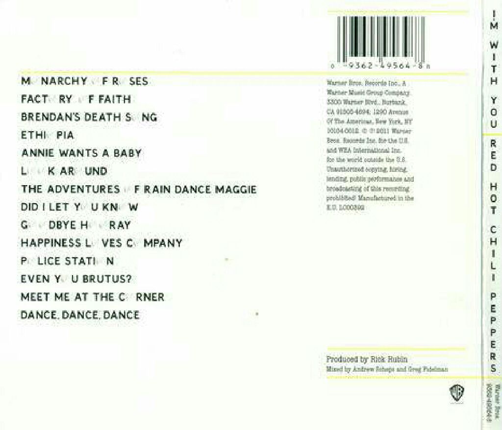 I’m With You - Red Hot Chili Peppers (12”) music collectible - Main Image 2