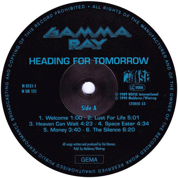 Heading For Tomorrow - Gamma Ray 🇩🇪-Vinyl LP (12” - 53) music collectible [Barcode 4006030015119] - Main Image 4