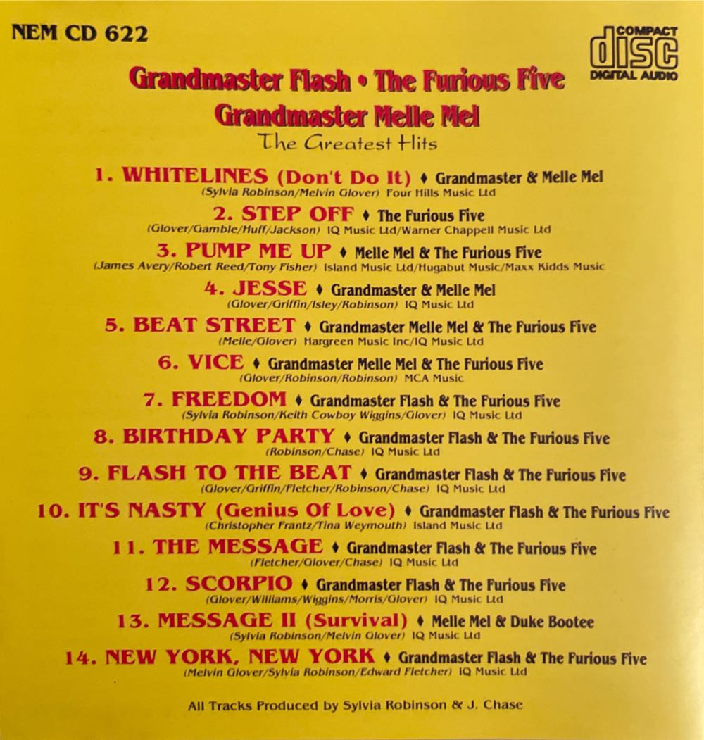 Greatest Hits, The - Grandmaster Flash, The Furious Five, Grandmaster Melle Mel (CD - 73) music collectible [Barcode 5023224062222] - Main Image 4