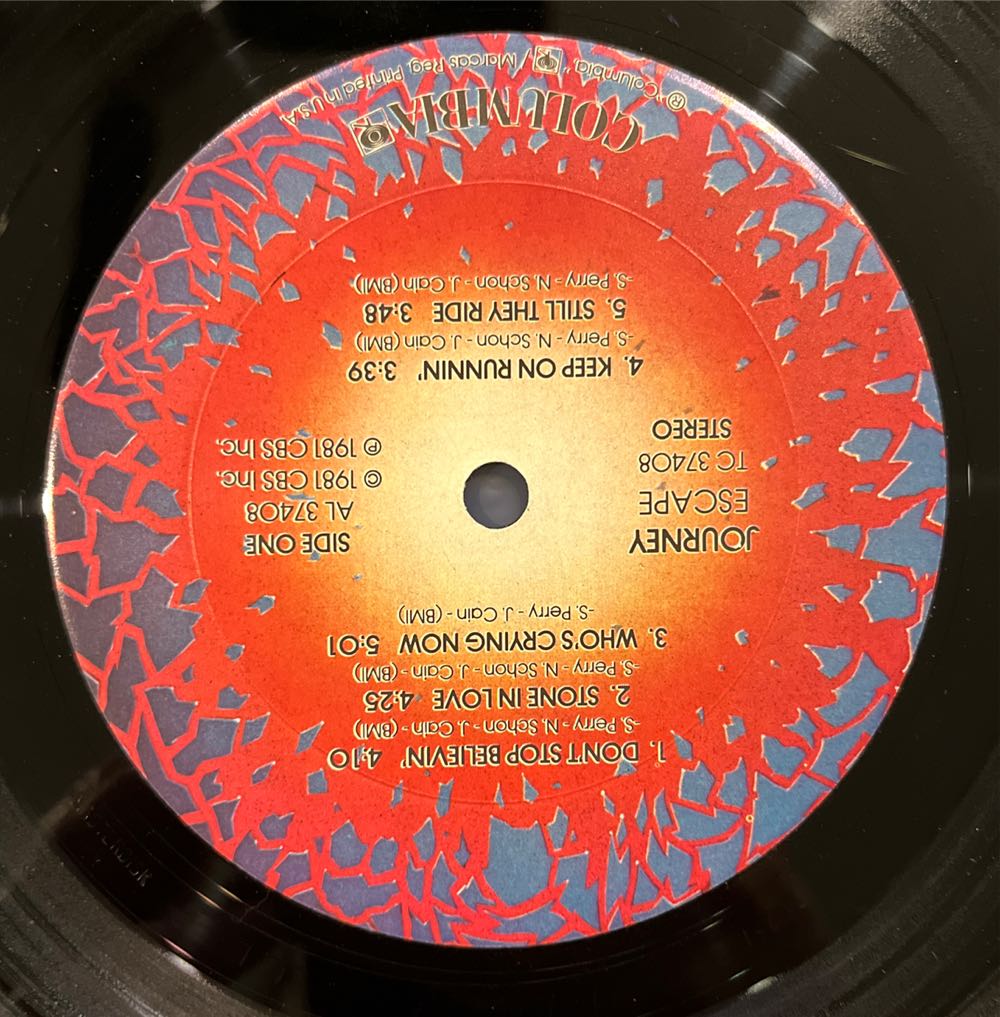 Escape - Journey (12”) music collectible - Main Image 3