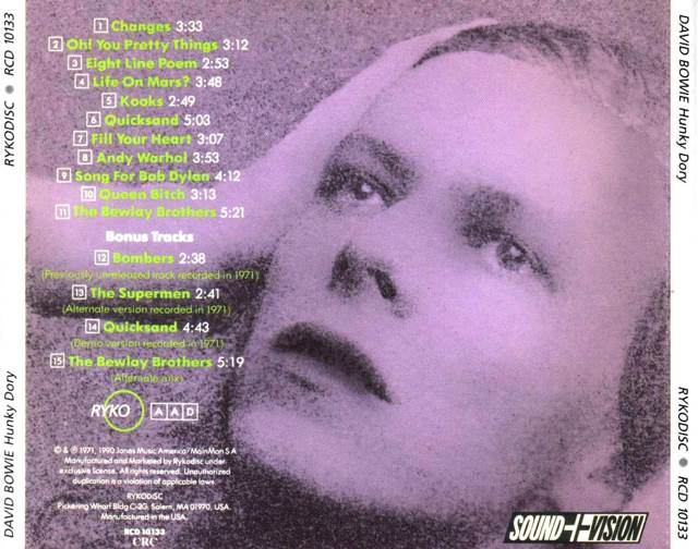 Hunky Dory - Bowie, David (CD) music collectible [Barcode 0077779184323] - Main Image 2