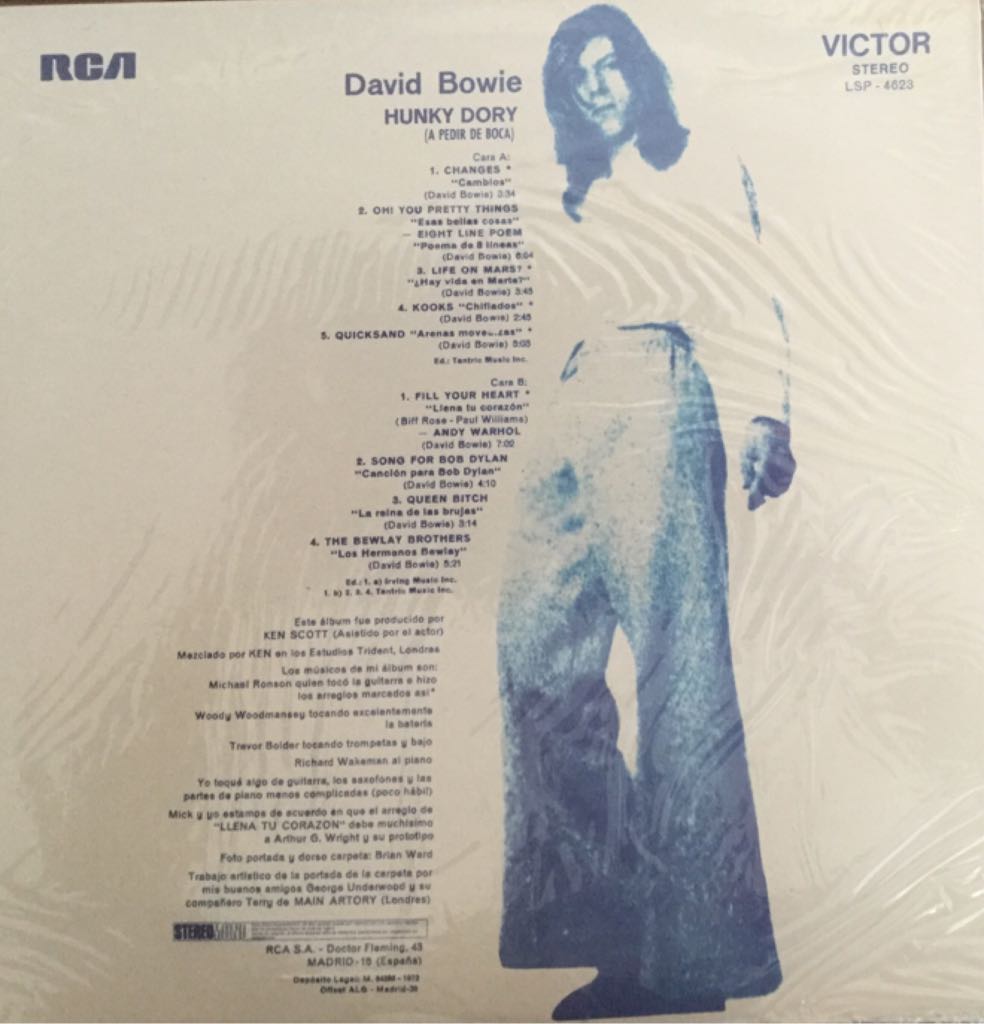 Hunky Dory - Bowie, David (12”) music collectible [Barcode 011119784316] - Main Image 2