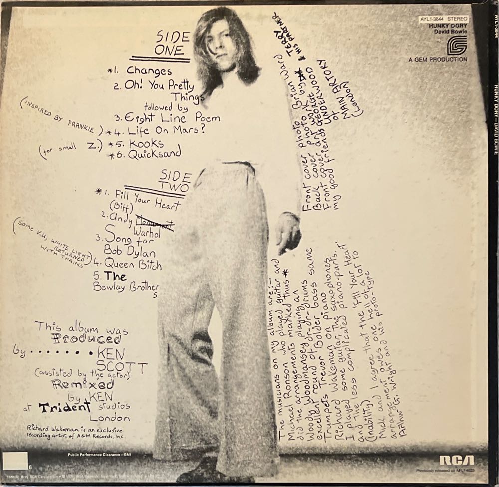 Hunky Dory - David Bowie (12”) music collectible - Main Image 2