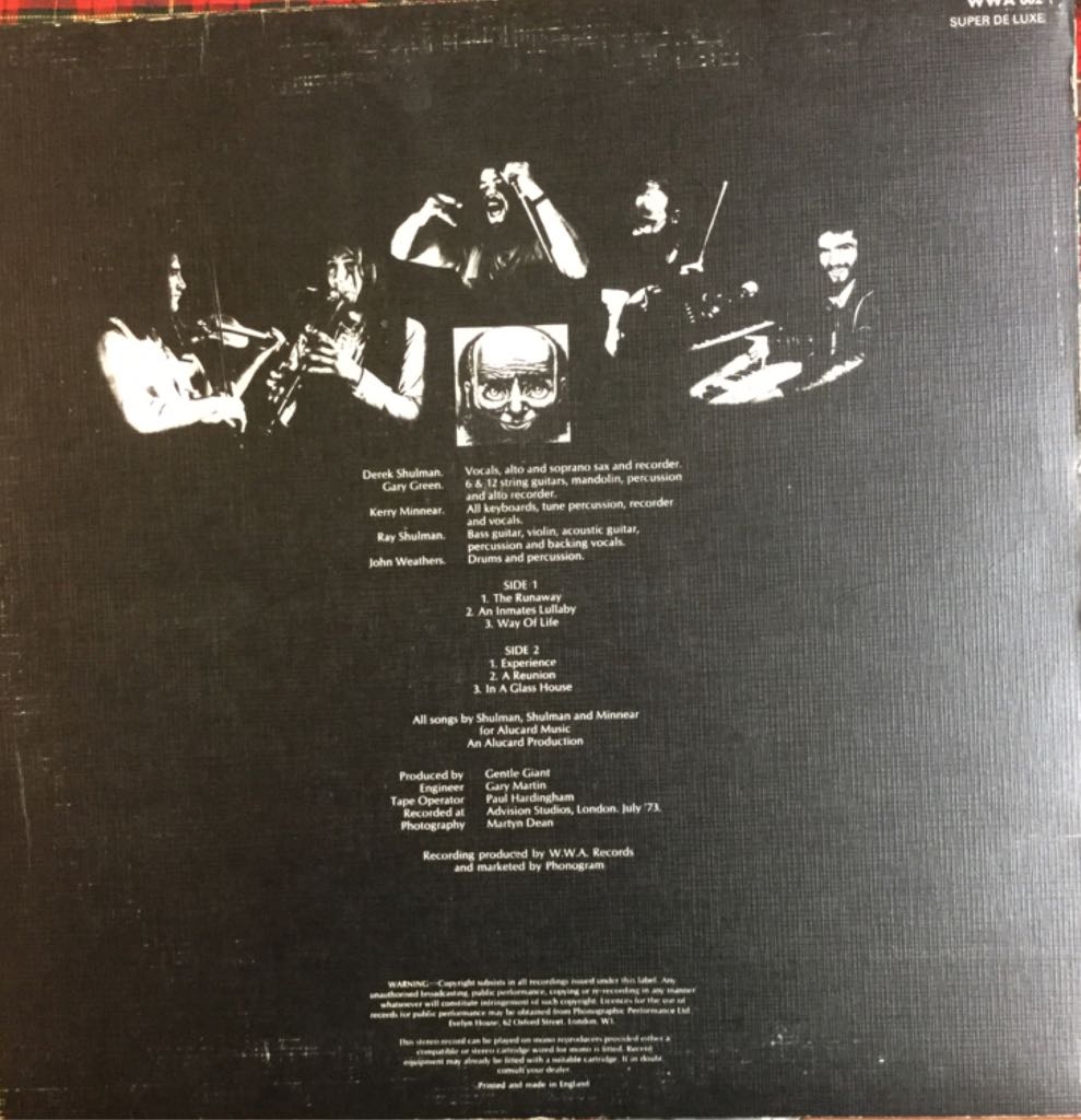 In A Glass House - Gentle Giant (CD-R) music collectible [Barcode 804471000022] - Main Image 2