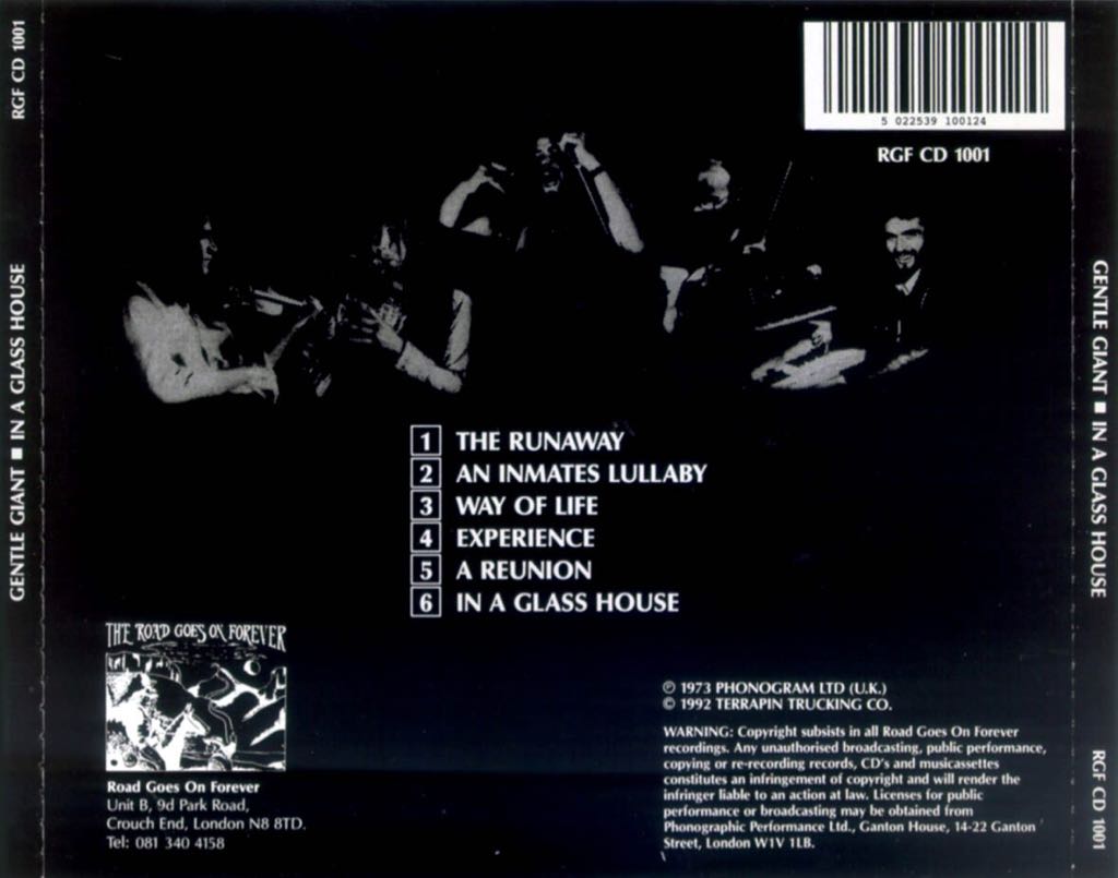 In A Glass House - Gentle Giant (AAC - 54) music collectible [Barcode 804471000220] - Main Image 2