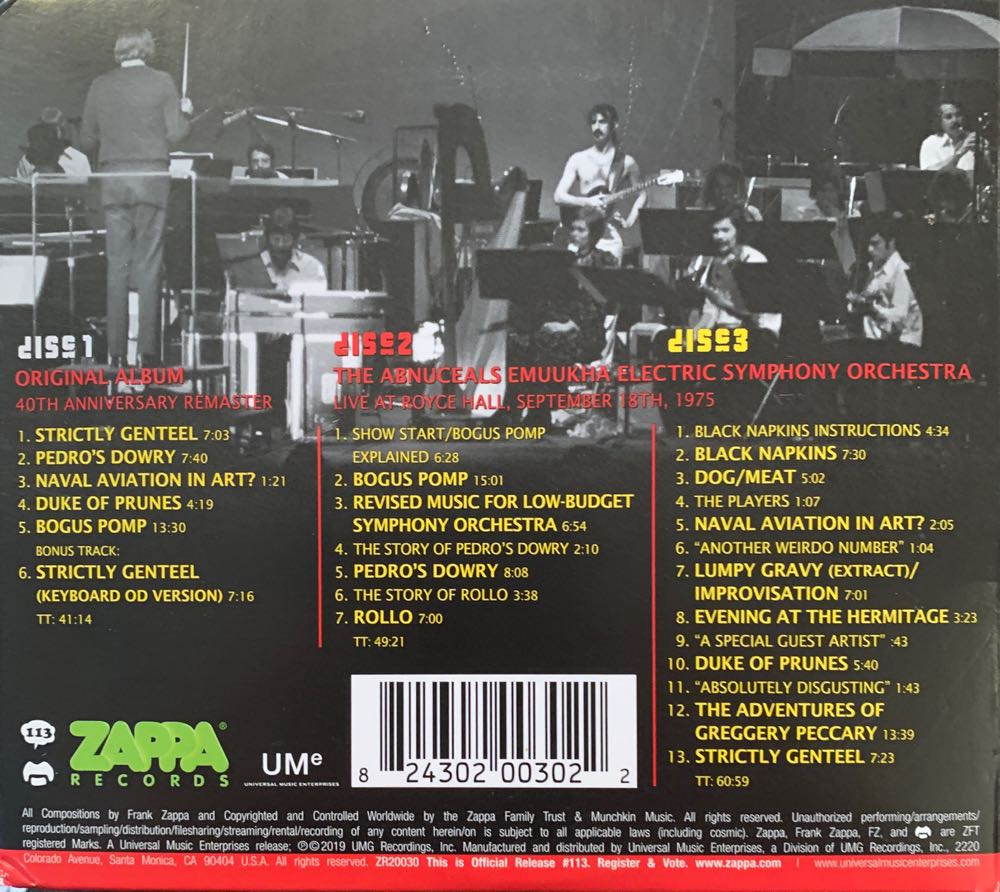 Orchestral Favorites - Frank Zappa (CD) music collectible [Barcode 013347423623] - Main Image 2