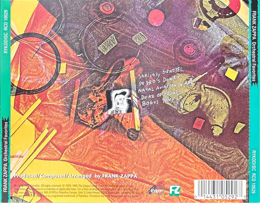 Orchestral Favorites - Zappa, Frank (12” - 34) music collectible [Barcode 014431052927] - Main Image 2