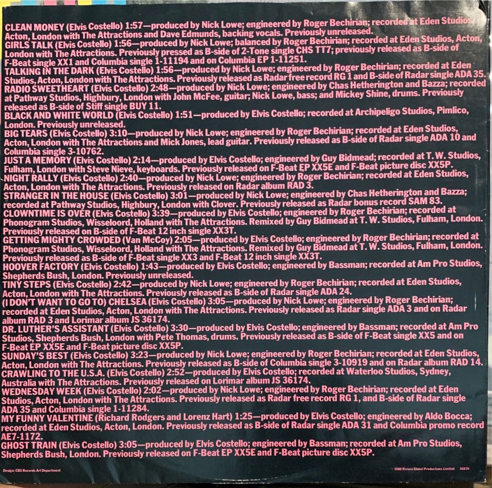 Taking liberties - Costello, Elvis and The Attractions (12” - 50) music collectible - Main Image 4