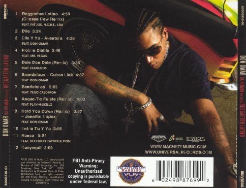 Da Hit Man Presents Reggaeton Latino - Omar, Don (CD - 49) music collectible [Barcode 602498876992] - Main Image 2