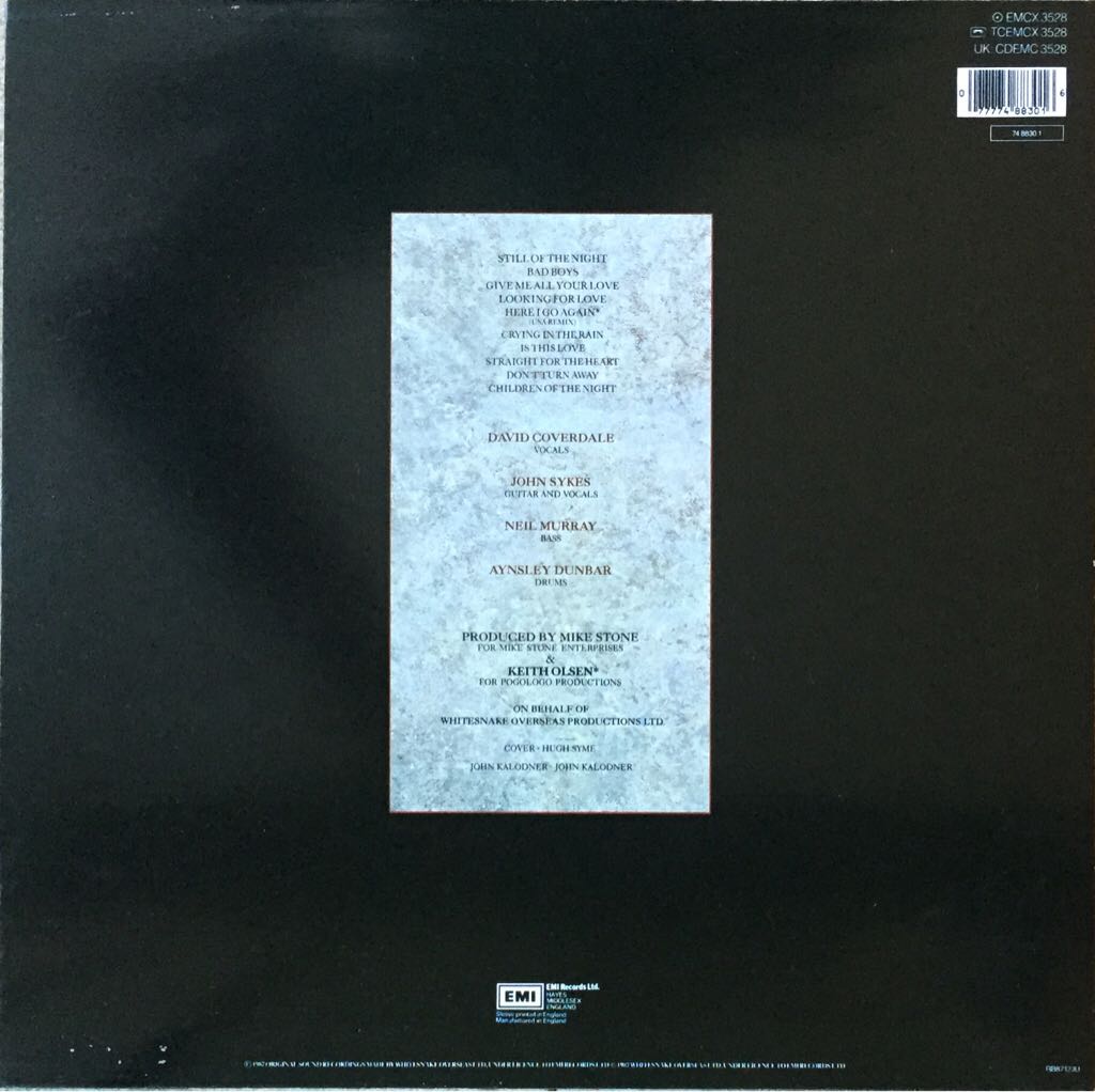 1987 - Whitesnake (CD-R) music collectible - Main Image 2