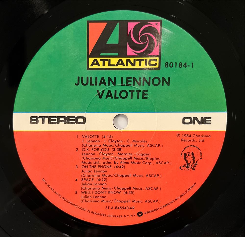 Valotte - Lennon, Julian (12”) music collectible - Main Image 3