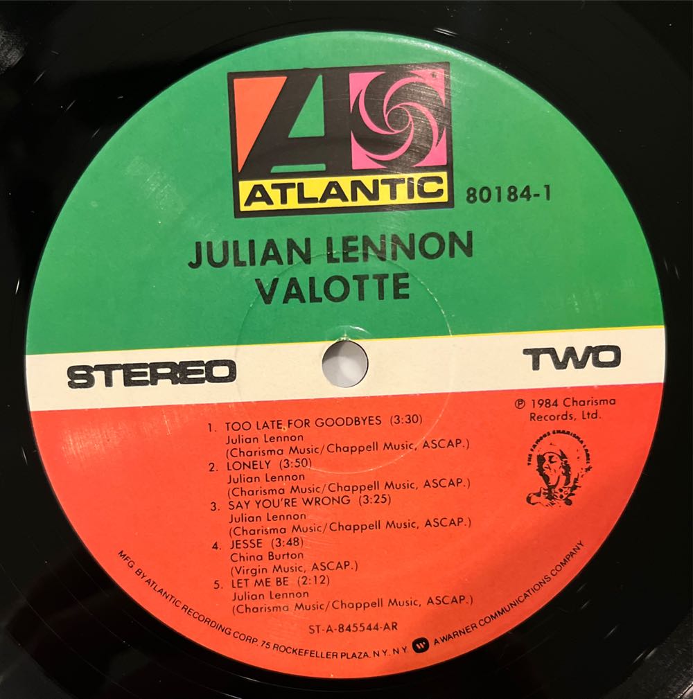 Valotte - Lennon, Julian (12”) music collectible - Main Image 4