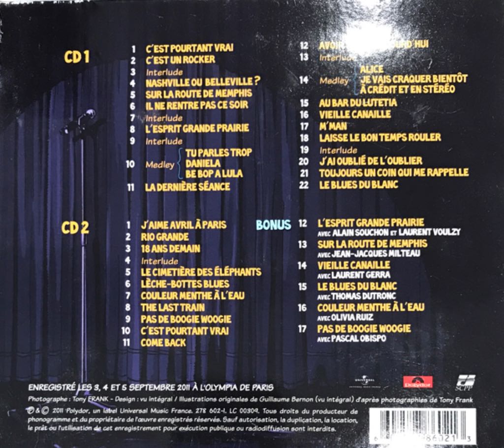 Ma Dernière Séance - Eddy Mitchell (CD) music collectible [Barcode 602527860213] - Main Image 2