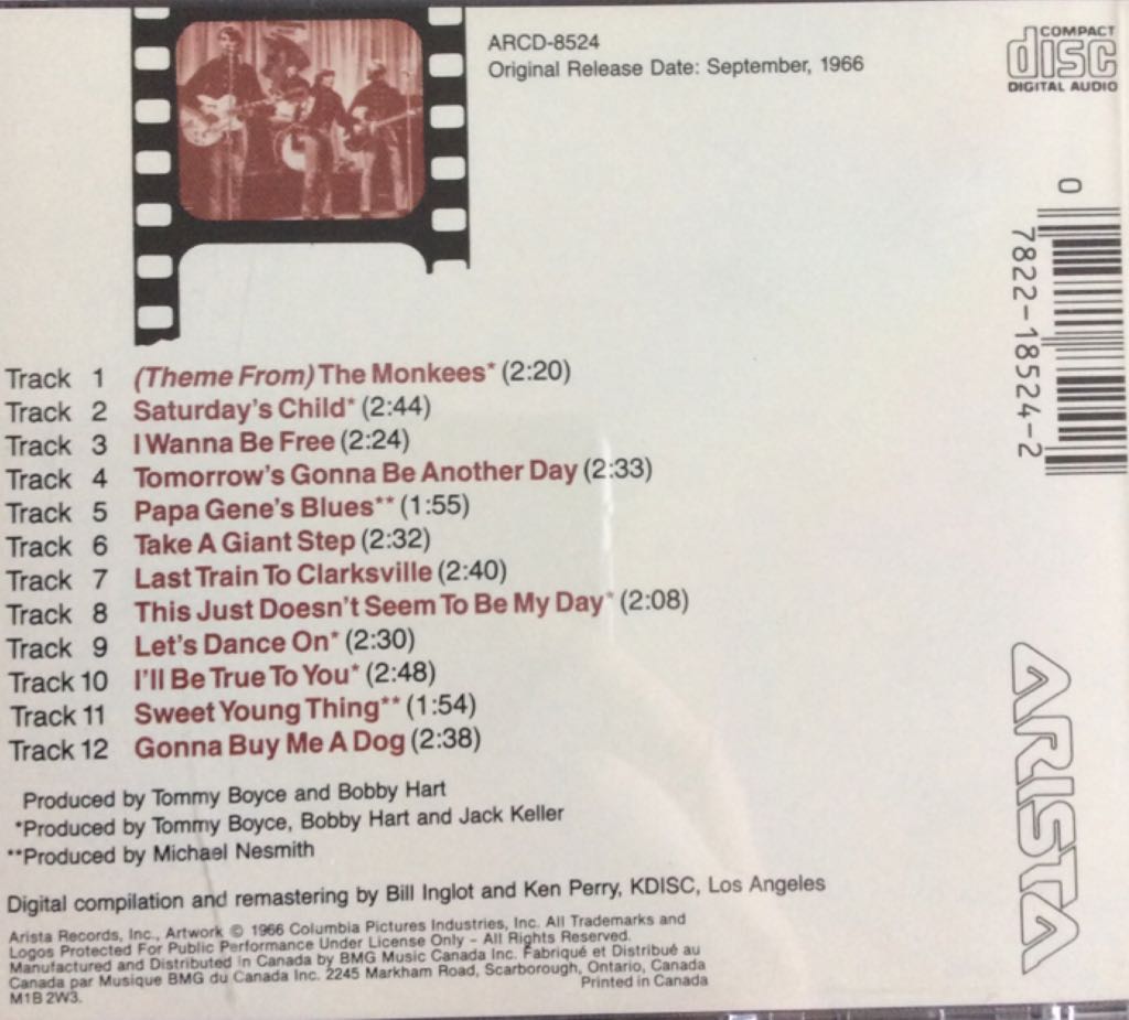 The Monkees - Monkees, The (CD - 30) music collectible [Barcode 078221852425] - Main Image 2