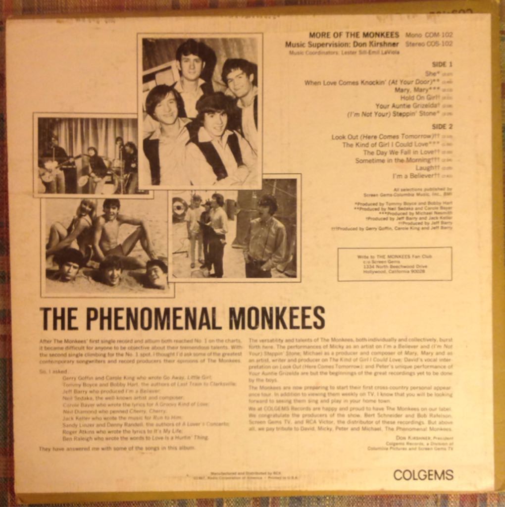 More Of The Monkees - Monkees, The (12” - 28) music collectible - Main Image 2