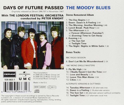 Days of Future Passed - The Moody Blues (CD - 70) music collectible [Barcode 600753066317] - Main Image 2
