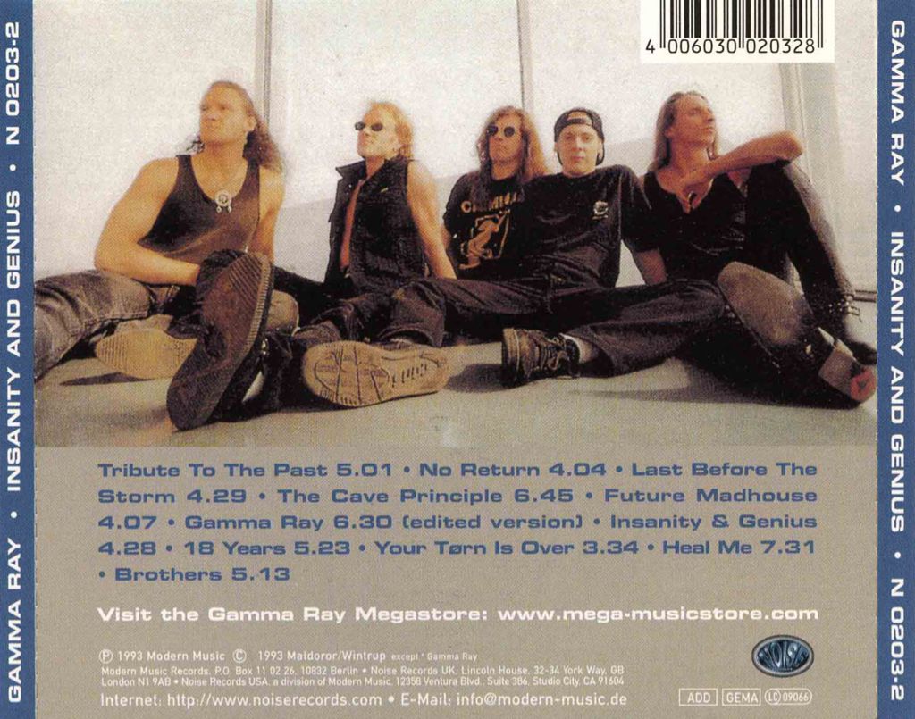 Insanity And Genius - Gamma Ray (CD) music collectible [Barcode 4006030020328] - Main Image 2