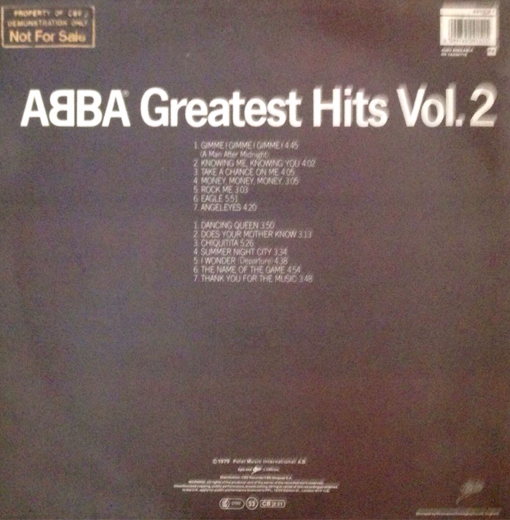 Greatest Hits Vol.2 - ABBA (12”) music collectible - Main Image 2