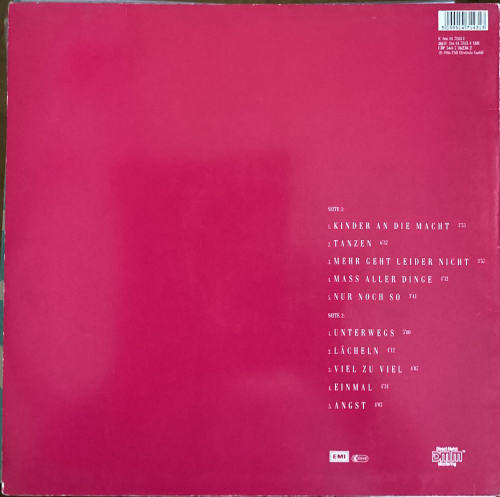 Sprünge - Grönemeyer, Herbert (12” - 45) music collectible [Barcode 5099914714313] - Main Image 2