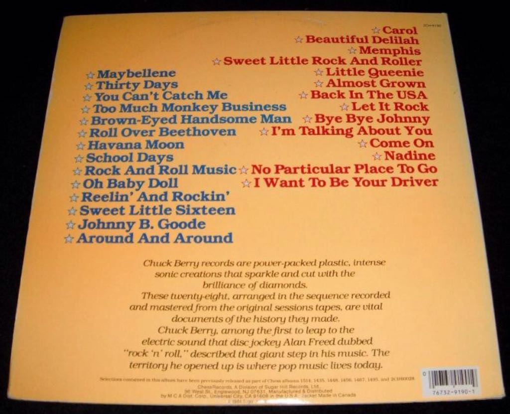 The Great Twenty-Eight - Berry, Chuck (12” - 70) music collectible - Main Image 2