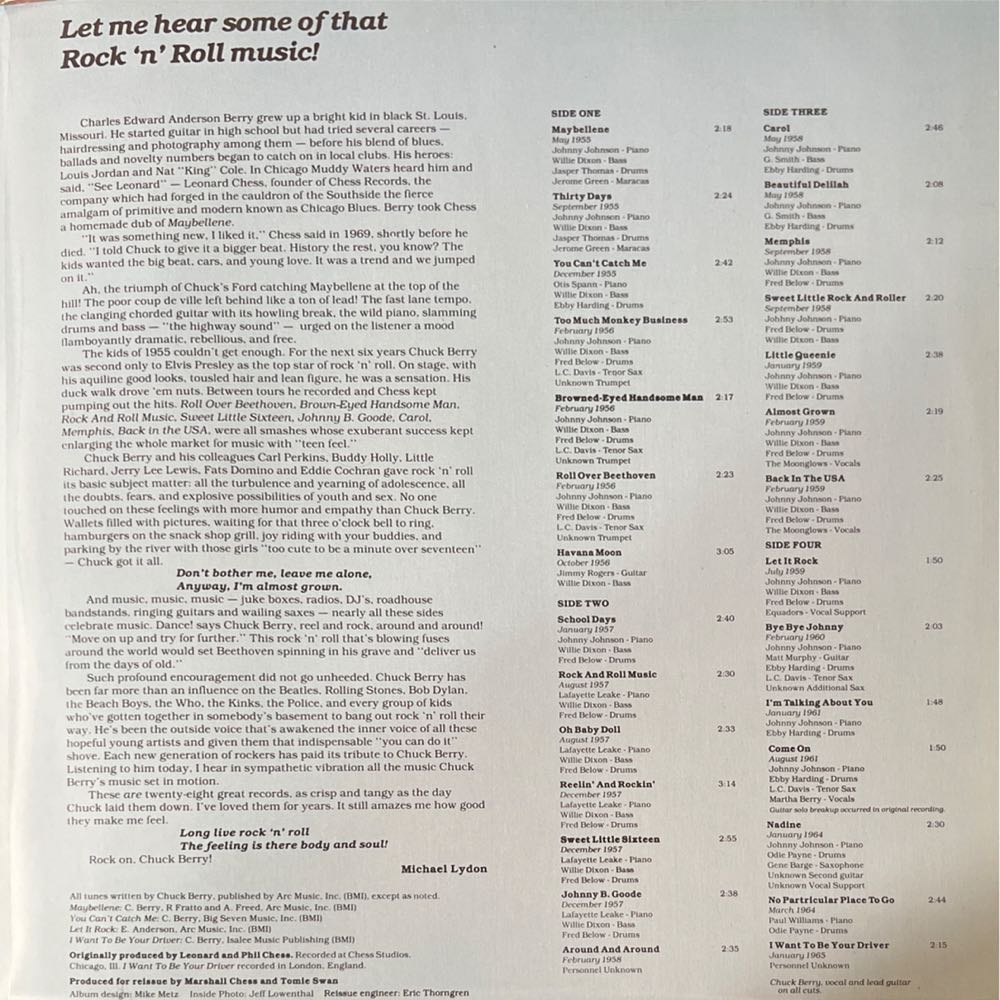 The Great Twenty-Eight - Berry, Chuck (12” - 70) music collectible - Main Image 4