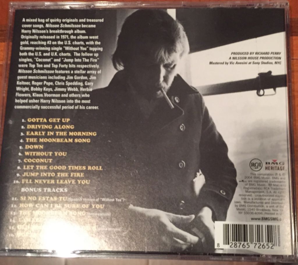 Nilsson Schmilsson - Nilsson, Harry (CD - 55) music collectible [Barcode 828765726528] - Main Image 2