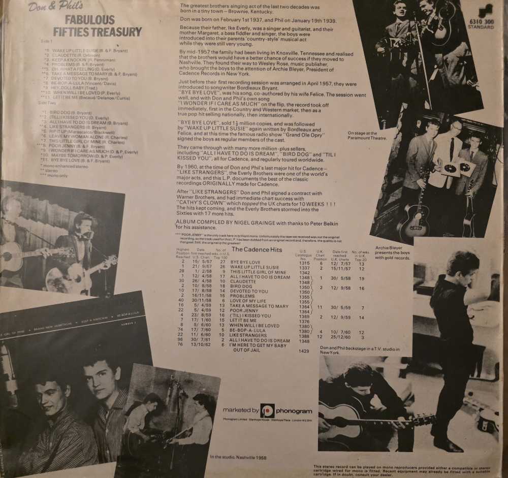 Fabulous Fifties Treasury - The Everly Brothers music collectible - Main Image 2